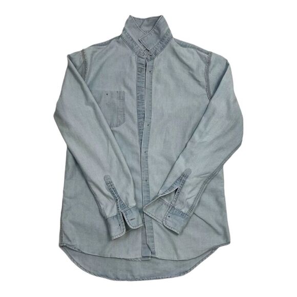 91 Denim Women’s Blue  Casual Denim Shirt Blouse. Size Small. - Picture 5 of 12